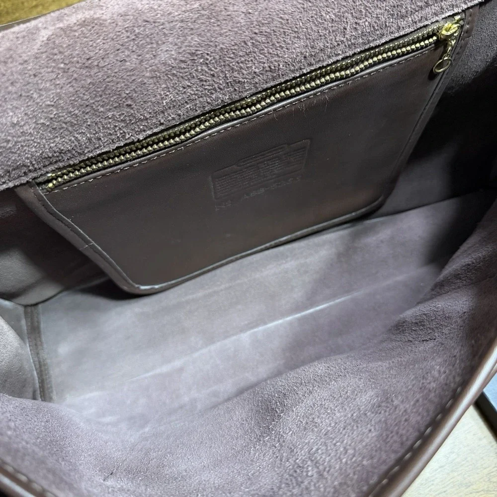 Vintage Coach Beekman Briefcase Shoulder Bag 5266 USA Dark Brown Leather
